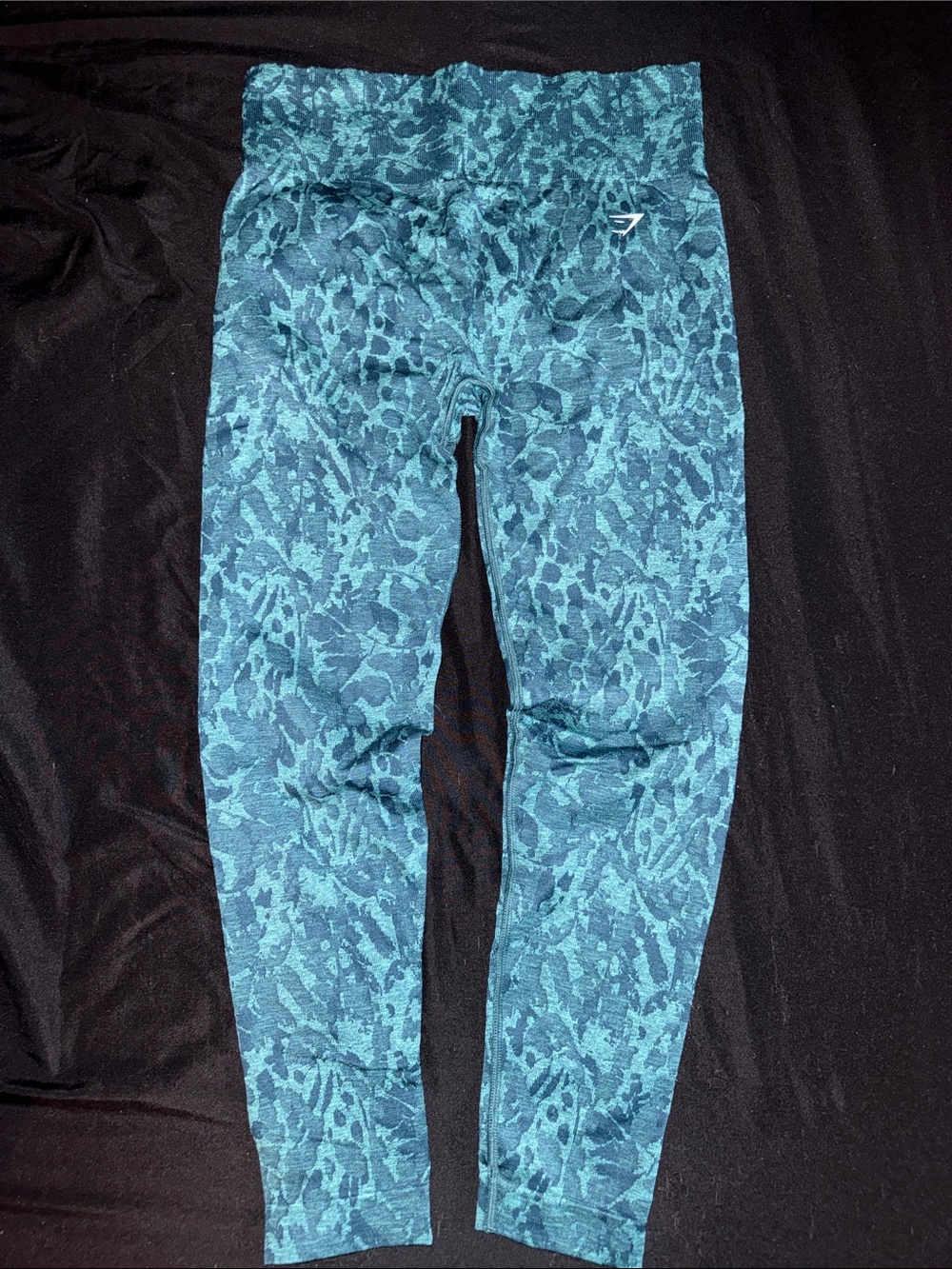Gymshark Teal Patterned High-Rise Leggings
